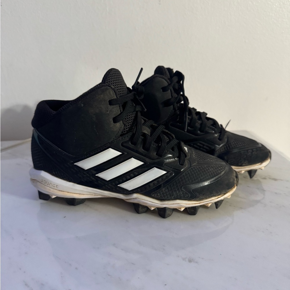 Adidas Black and White Bounce Cleats (baseball)